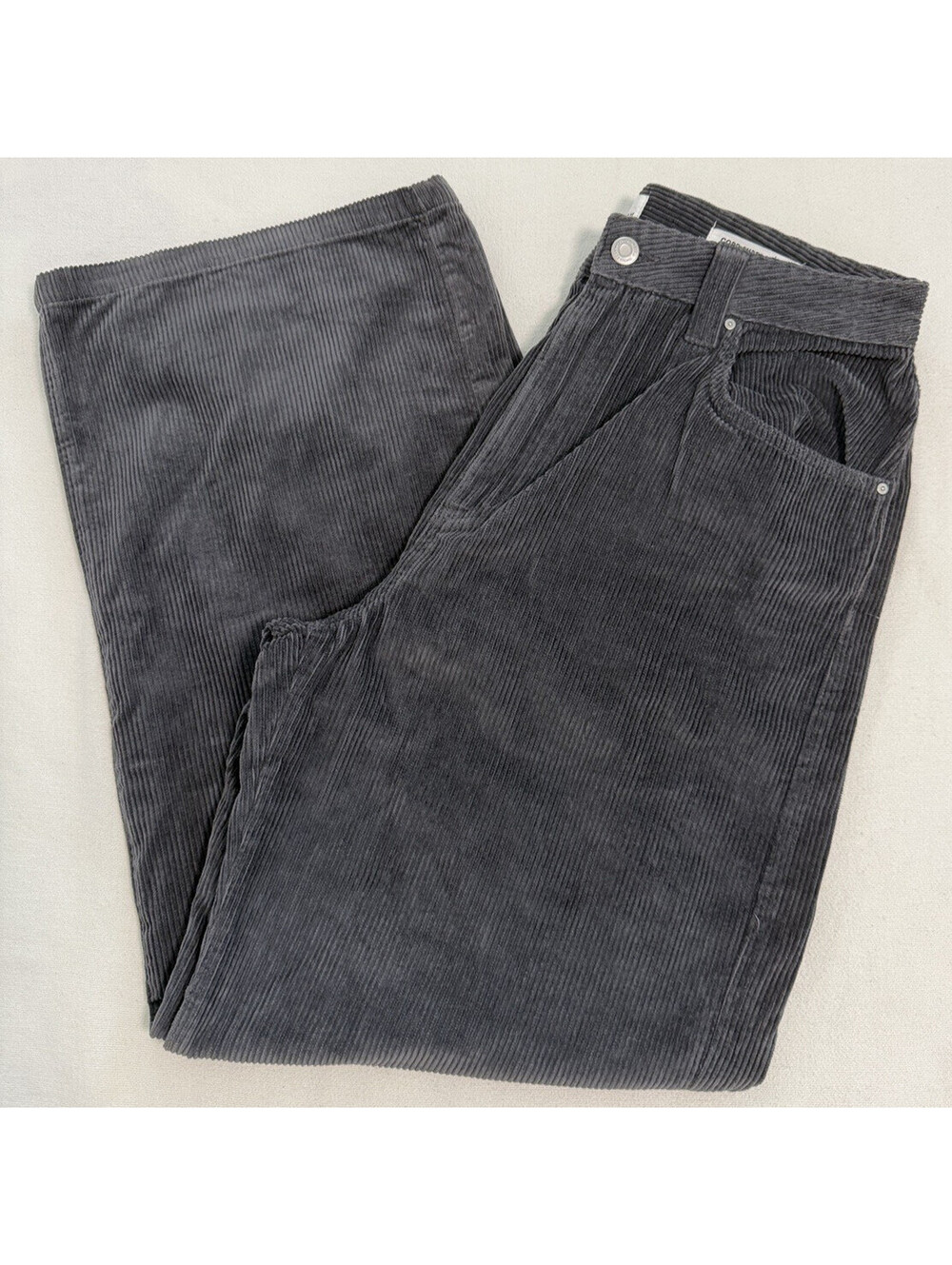 Cotton On Super Baggy Leg Jeans Womens 8 Gray Corduroy Wide Leg Pants